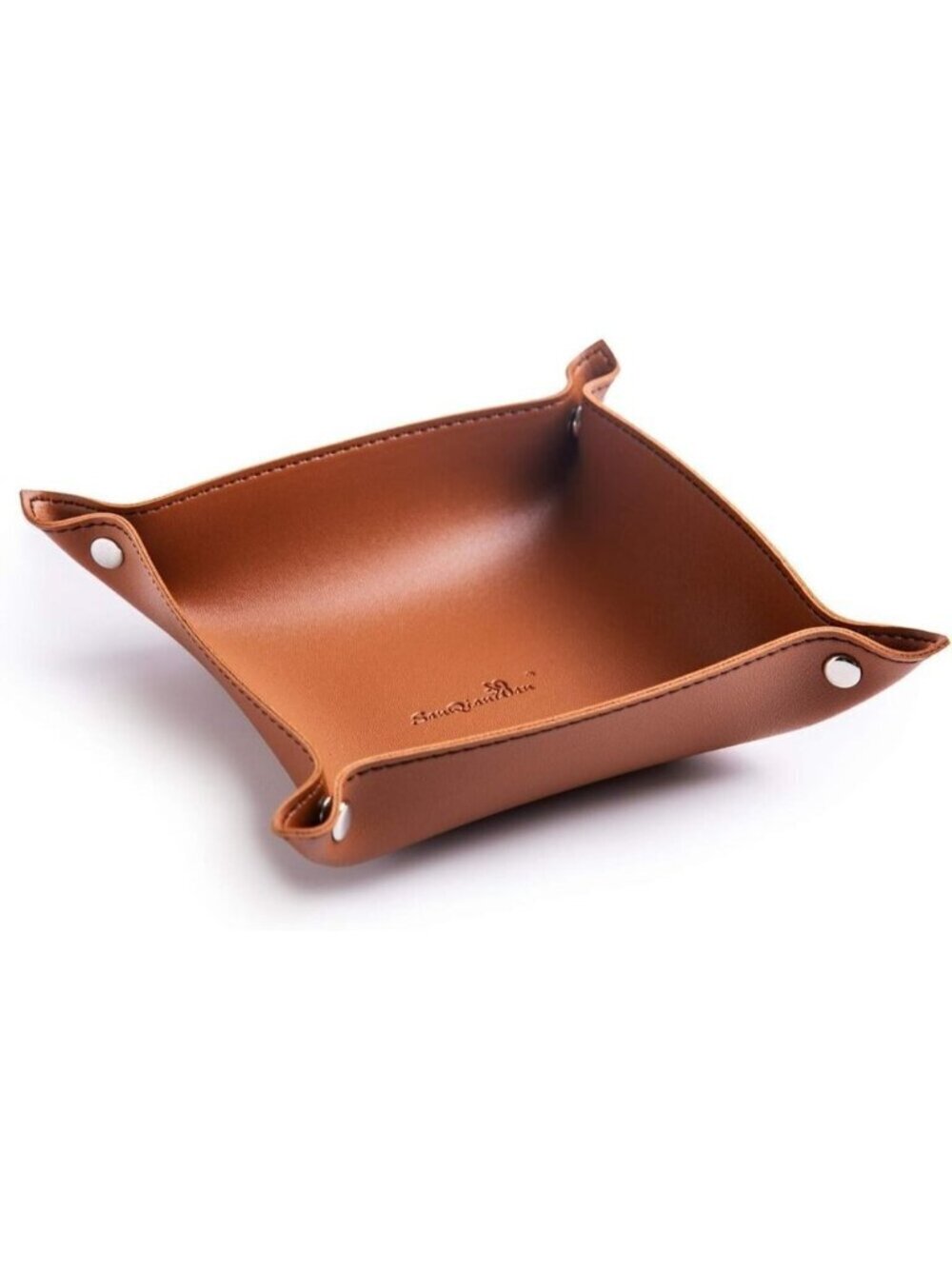 PU Leather Valet Tray for Men and Women Jewelry Key Wallet Watch Coin Organizer